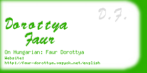 dorottya faur business card